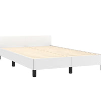 Bettgestell ohne Matratze Weiß 120x190 cm Kunstleder