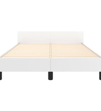 Bettgestell ohne Matratze Weiß 120x190 cm Kunstleder