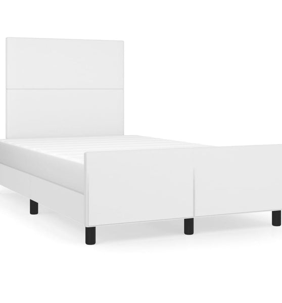 Bettgestell ohne Matratze Weiß 120x190 cm Kunstleder