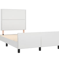 Bettgestell ohne Matratze Weiß 120x190 cm Kunstleder