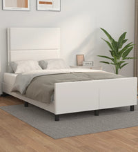 Bettgestell ohne Matratze Weiß 120x190 cm Kunstleder