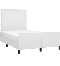 Bettgestell ohne Matratze Weiß 120x190 cm Kunstleder