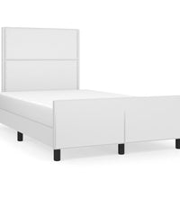 Bettgestell ohne Matratze Weiß 120x190 cm Kunstleder