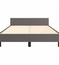 Bettgestell ohne Matratze Grau 120x190 cm Kunstleder
