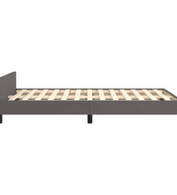 Bettgestell ohne Matratze Grau 120x190 cm Kunstleder