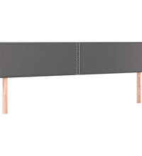 Bettgestell ohne Matratze Grau 120x190 cm Kunstleder