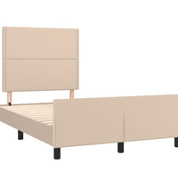 Bettgestell ohne Matratze Cappuccino-Braun 120x190cm Kunstleder