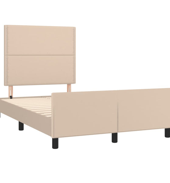 Bettgestell ohne Matratze Cappuccino-Braun 120x190cm Kunstleder
