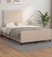 Bettgestell ohne Matratze Cappuccino-Braun 120x190cm Kunstleder