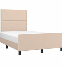 Bettgestell ohne Matratze Cappuccino-Braun 120x190cm Kunstleder