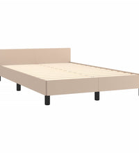 Bettgestell ohne Matratze Cappuccino-Braun 120x190cm Kunstleder