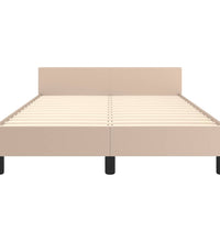 Bettgestell ohne Matratze Cappuccino-Braun 120x190cm Kunstleder