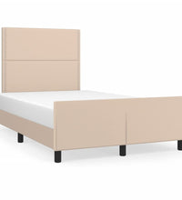 Bettgestell ohne Matratze Cappuccino-Braun 120x190cm Kunstleder