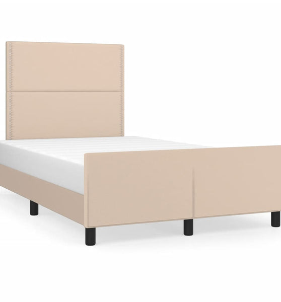 Bettgestell ohne Matratze Cappuccino-Braun 120x190cm Kunstleder