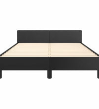 Bettgestell ohne Matratze Schwarz 120x190 cm Kunstleder