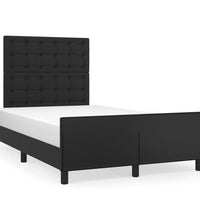 Bettgestell ohne Matratze Schwarz 120x190 cm Kunstleder