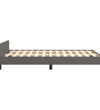 Bettgestell ohne Matratze Grau 120x190 cm Kunstleder