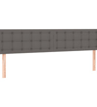 Bettgestell ohne Matratze Grau 120x190 cm Kunstleder