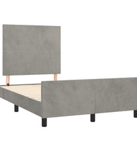 Bettgestell ohne Matratze Hellgrau 120x190 cm Samt