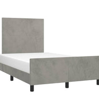 Bettgestell ohne Matratze Hellgrau 120x190 cm Samt