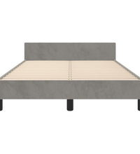 Bettgestell ohne Matratze Hellgrau 120x190 cm Samt