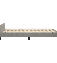 Bettgestell ohne Matratze Hellgrau 120x190 cm Samt