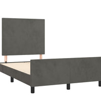 Bettgestell ohne Matratze Dunkelgrau 120x190 cm Samt