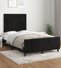 Bettgestell ohne Matratze Schwarz 120x190 cm Samt