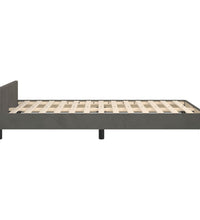 Bettgestell ohne Matratze Dunkelgrau 120x190 cm Samt