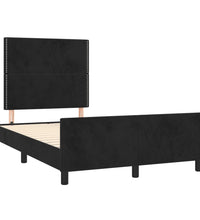 Bettgestell ohne Matratze Schwarz 120x190 cm Samt