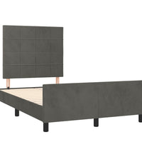 Bettgestell ohne Matratze Dunkelgrau 120x190 cm Samt