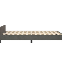 Bettgestell ohne Matratze Dunkelgrau 120x190 cm Samt