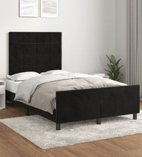 Bettgestell ohne Matratze Schwarz 120x190 cm Samt