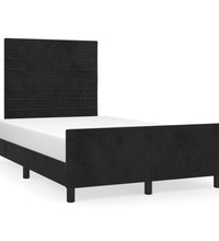 Bettgestell ohne Matratze Schwarz 120x190 cm Samt