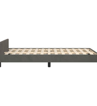 Bettgestell ohne Matratze Dunkelgrau 120x190 cm Samt