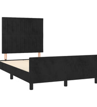 Bettgestell ohne Matratze Schwarz 120x190 cm Samt