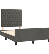 Bettgestell ohne Matratze Dunkelgrau 120x190 cm Samt