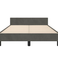 Bettgestell ohne Matratze Dunkelgrau 120x190 cm Samt