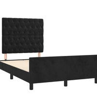 Bettgestell ohne Matratze Schwarz 120x190 cm Samt