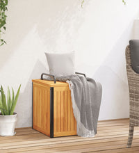 Gartenbox 45x45x45/53 cm Massivholz Akazie und Stahl