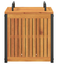 Gartenbox 45x45x45/53 cm Massivholz Akazie und Stahl