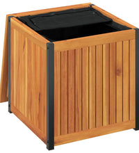 Gartenbox 45x45x45/53 cm Massivholz Akazie und Stahl