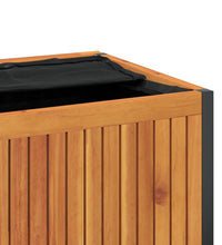 Gartenbox 45x45x45/53 cm Massivholz Akazie und Stahl