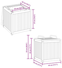 Gartenbox 45x45x45/53 cm Massivholz Akazie und Stahl