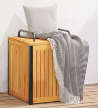 Gartenbox 45x45x45/53 cm Massivholz Akazie und Stahl