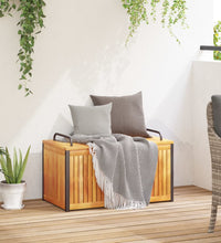 Gartenbox 85x45x45/53 cm Massivholz Akazie und Stahl