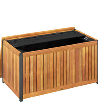 Gartenbox 85x45x45/53 cm Massivholz Akazie und Stahl