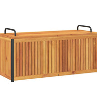 Gartenbox 110x45x42/53 cm Massivholz Akazie und Stahl