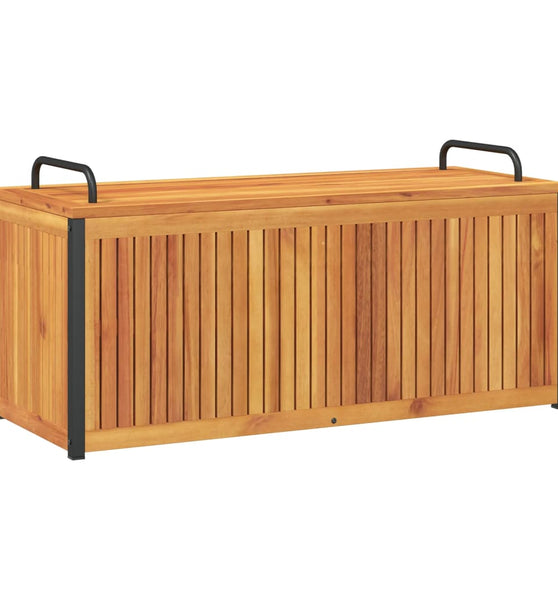 Gartenbox 110x45x42/53 cm Massivholz Akazie und Stahl