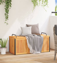 Gartenbox 110x45x42/53 cm Massivholz Akazie und Stahl